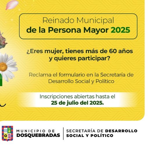 Convocatoria inscripciones reinado del adulto mayor 2025